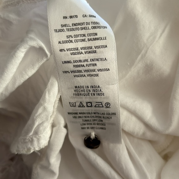 Anthropologie Maeve White Eyelet Sundress Sz 2 High Neck Full Skirt Cruise Vacay - Picture 9 of 9